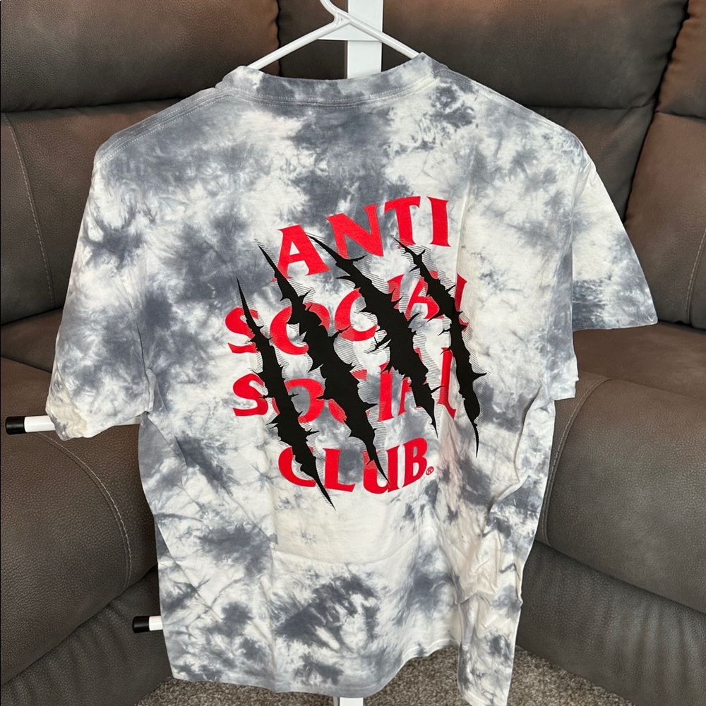 Anti Social Social Club Gray Tie-Dye Short Sleeve Tee